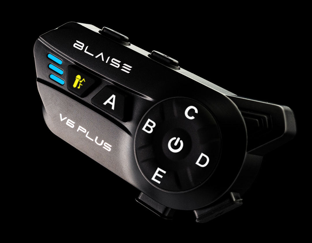 Blaise V6 Plus – 6-Rider Motorcycle Bluetooth Intercom with 1000m