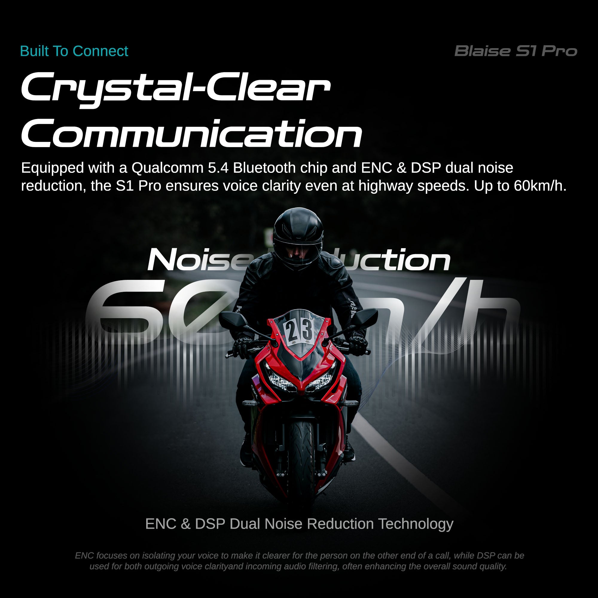 Blaise S1 Pro – Motorcycle Bluetooth Intercom with HD Camera