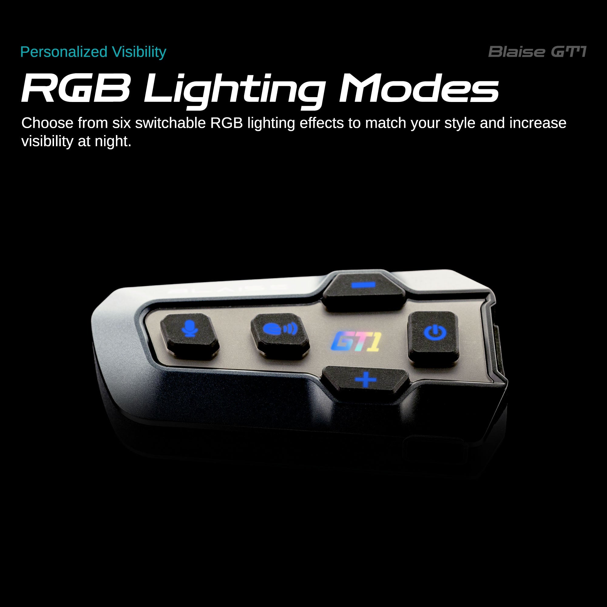 Blaise GT1 バイク用インカム 2台セット Bluetooth 防水 Blaise GT1 – Stylish Motorcycle Bluetooth Intercom with RGB