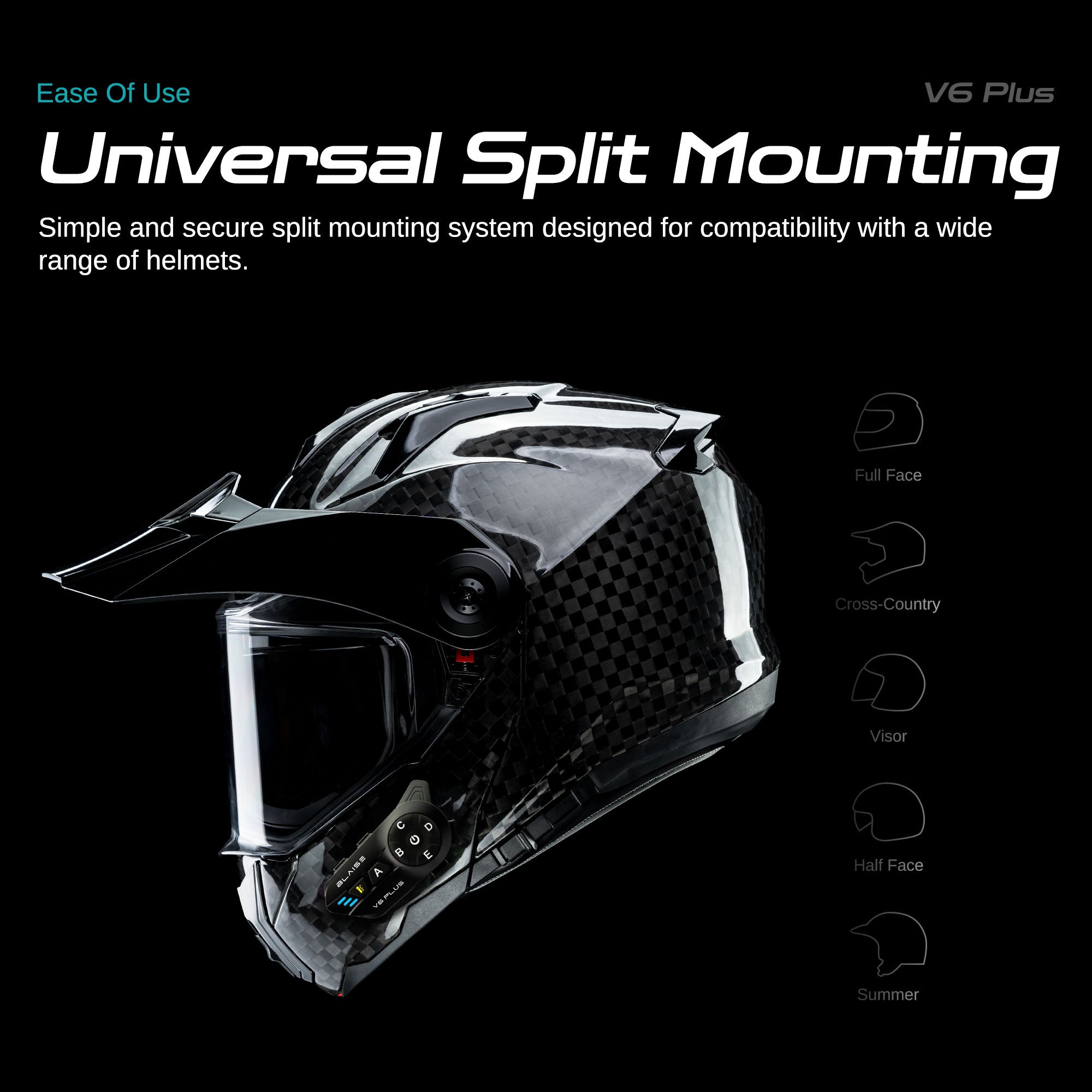 V6/Film V6 act Ⅳ-BALLAD CLIPS and more- Blaise V6 Plus – 6-Rider Motorcycle Bluetooth Intercom with 1000m
