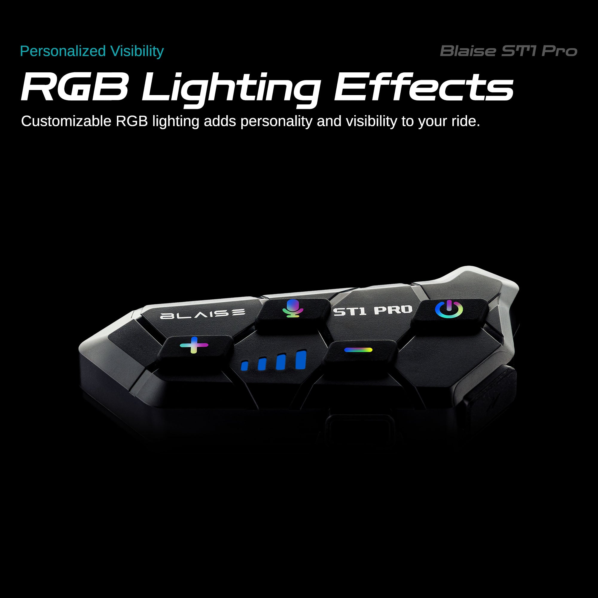 Blaise ST1 Pro – Long-Range Motorcycle Bluetooth Intercom with 25h