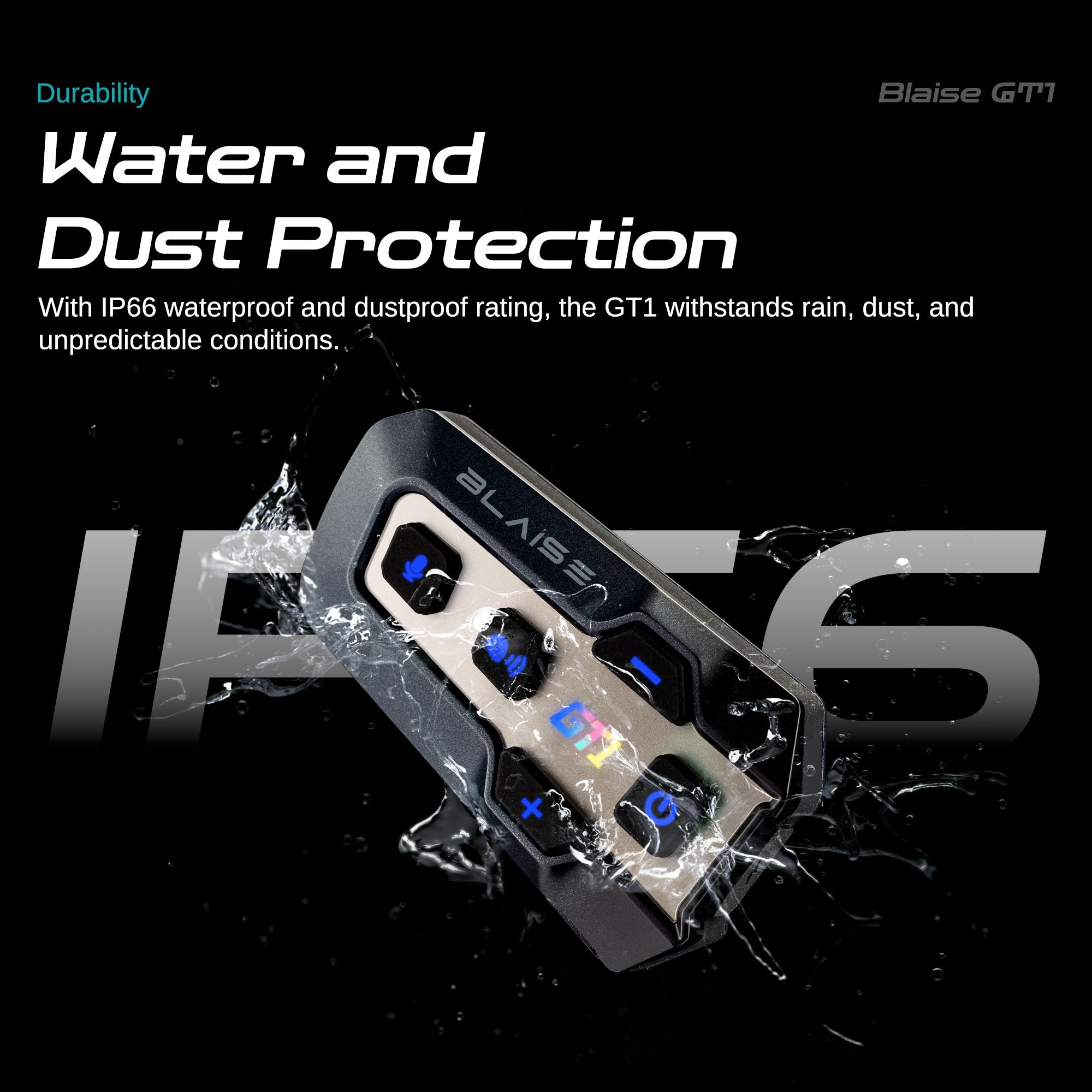 Blaise GT1 バイク用インカム 2台セット Bluetooth 防水 Blaise GT1 – Stylish Motorcycle Bluetooth Intercom with RGB